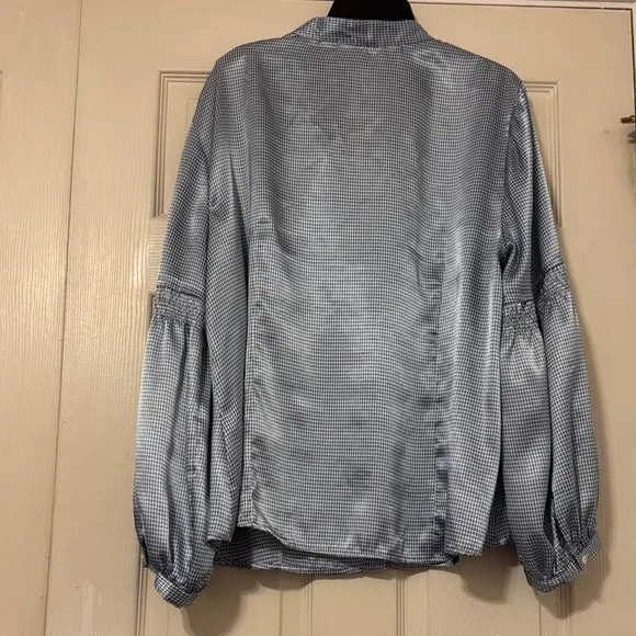Cato Blue Checkered Blouse - Picture 2 of 4